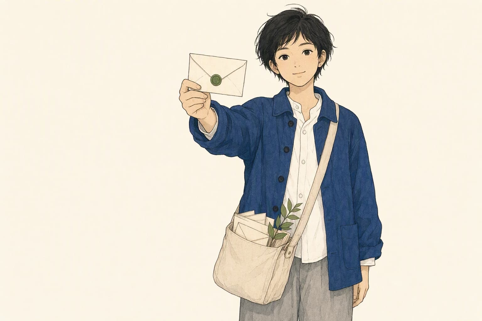 Tomoe holding a sealed letter out toward you, waiting for your approval.
